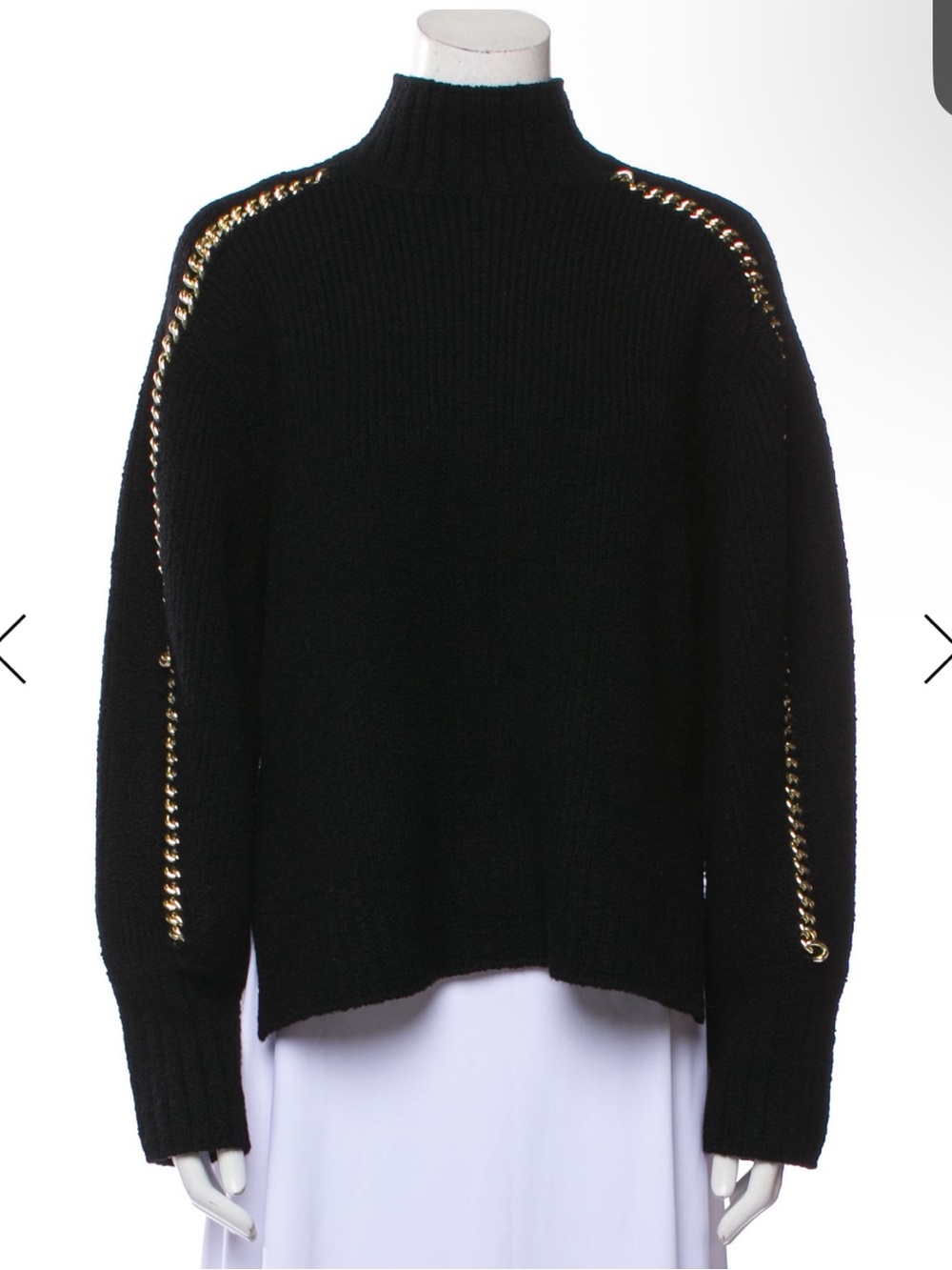3.1 Philip Lim Chain Link Mock Neck Wool Sweater Size Large